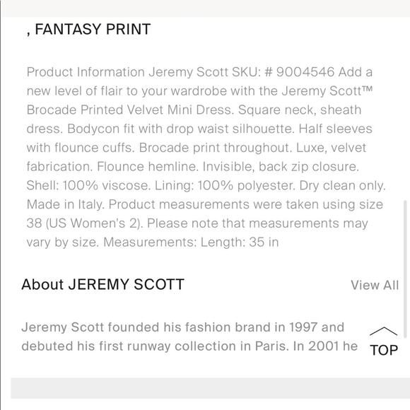 Moschino designer Jeremy Scott velvet mini - Picture 3 of 15